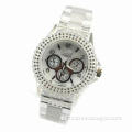 Plastic Watch with White Color and Japan Quartz Movement, Fancy, Stylish and Beautiful